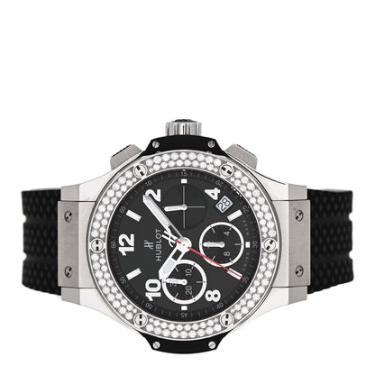 Hublot Stainless Steel Rubber Diamond Pave Bezel 41mm Big Bang Automatic Watch Black 341.SX.130.RX.114 2 of 5