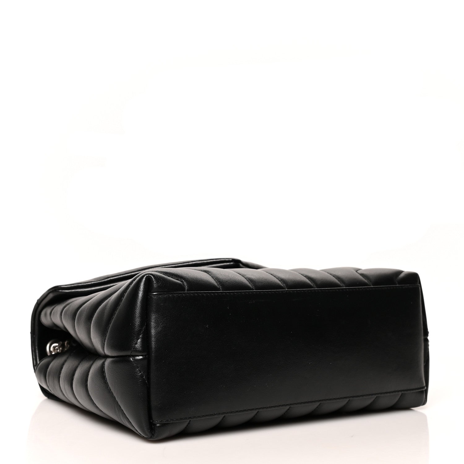Saint Laurent Calfskin Y Quilted Monogram Small Loulou Chain Satchel Black 4 of 11