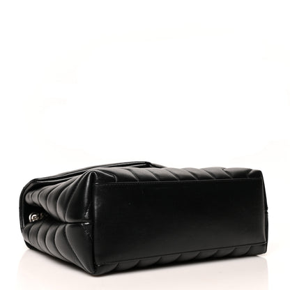 Saint Laurent Calfskin Y Quilted Monogram Small Loulou Chain Satchel Black 4 of 11