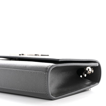 Saint Laurent Grain De Poudre Small Monogram Kate Satchel Fog 11 of 11