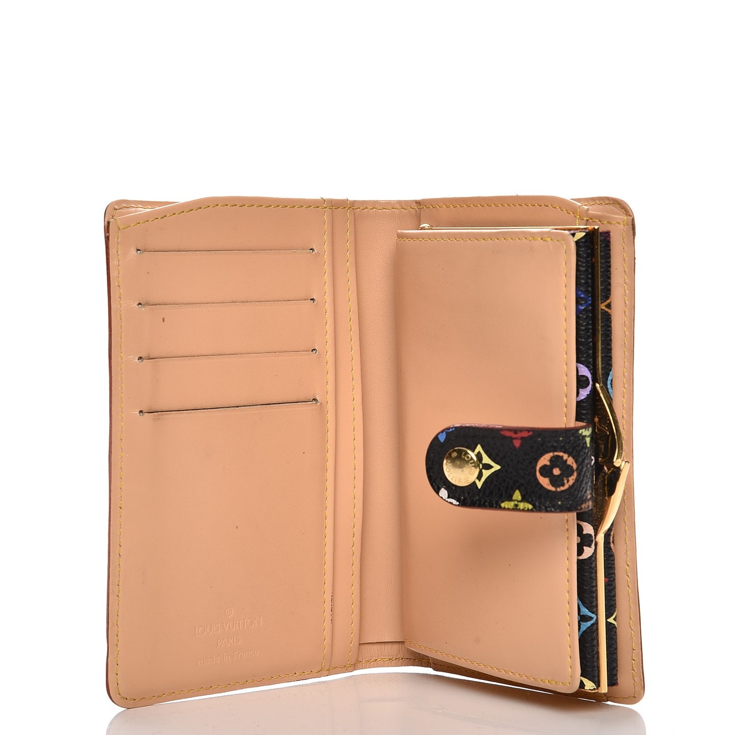 Monogram Multicolor French Purse Wallet Black
