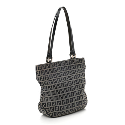 Fendi Zucchino Shopping Tote Navy 4 of 10