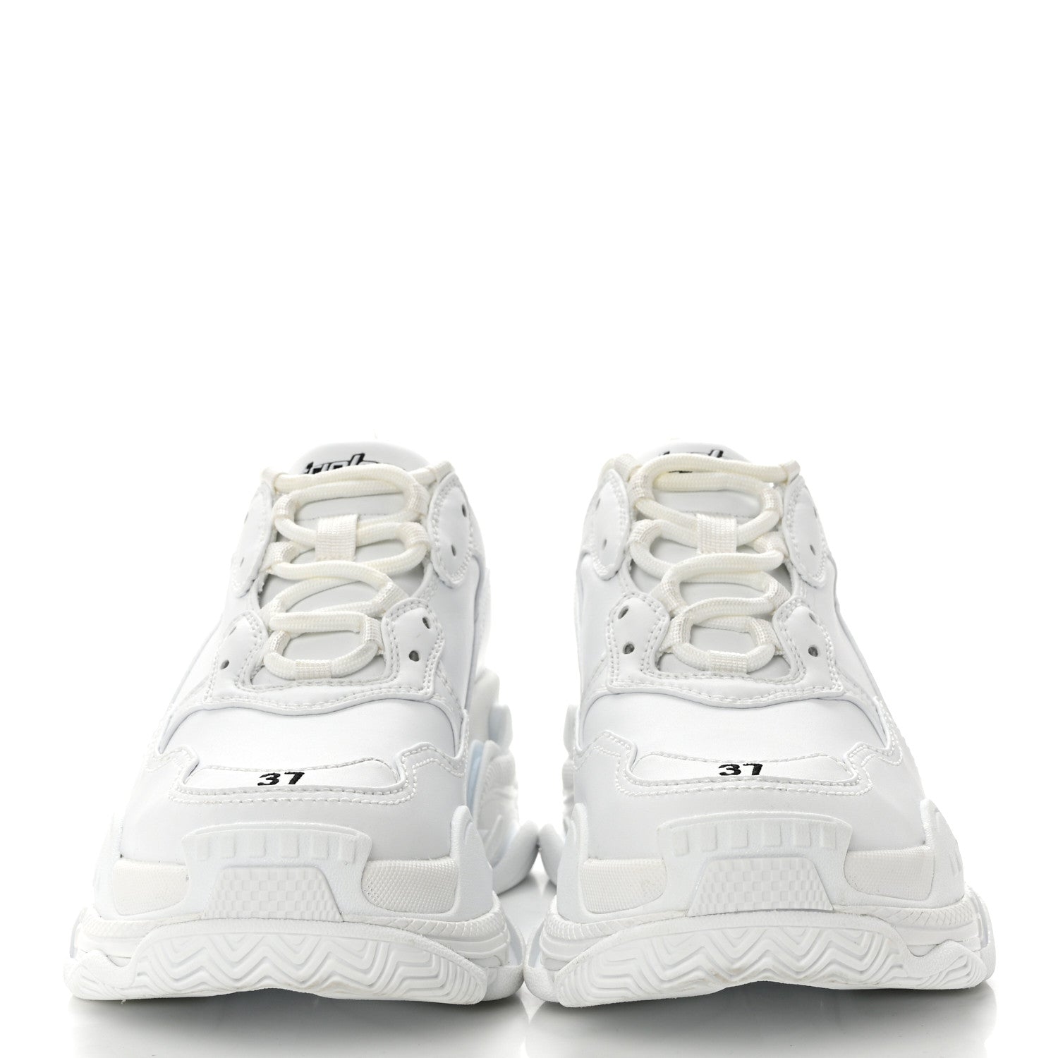 Balenciaga Fabric Mesh Womens Triple S Sneakers 37 White 2 of 7