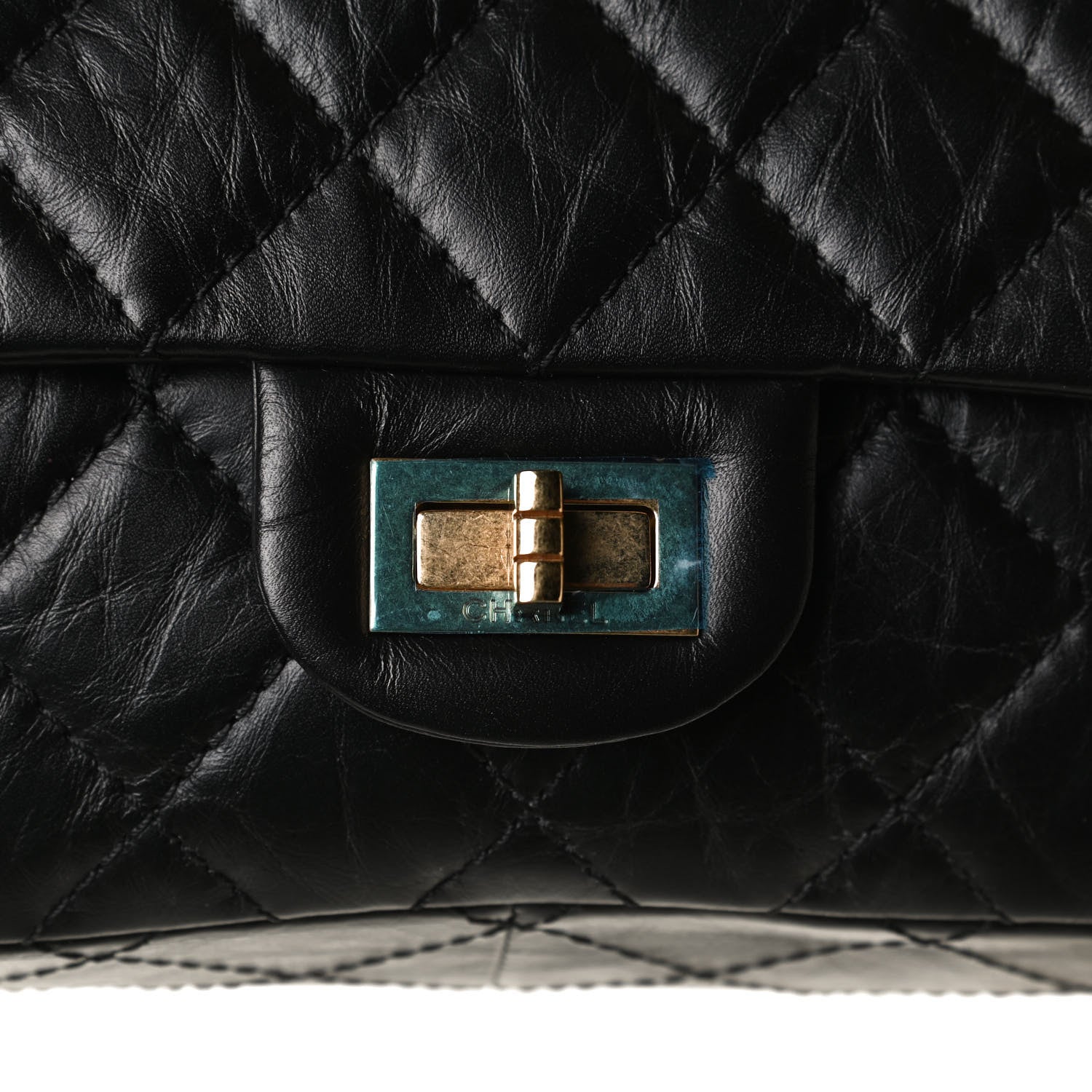 Chanel Aged Calfskin Quilted 2.55 Reissue 226 Flap Black 12 of 15