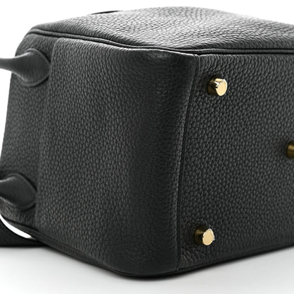 Hermes Taurillon Clemence Lindy 26 Black 9 of 10