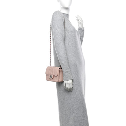 Chanel Snakeskin Mini Square Flap Light Pink 2 of 12