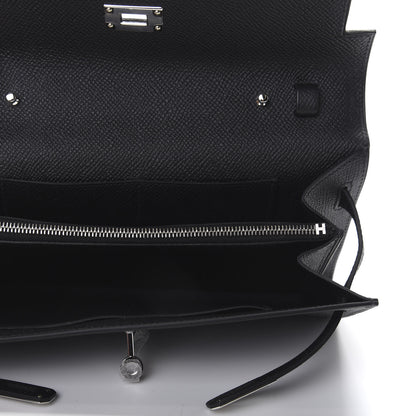 Hermes Epsom Kelly Wallet To Go Black 6 of 8