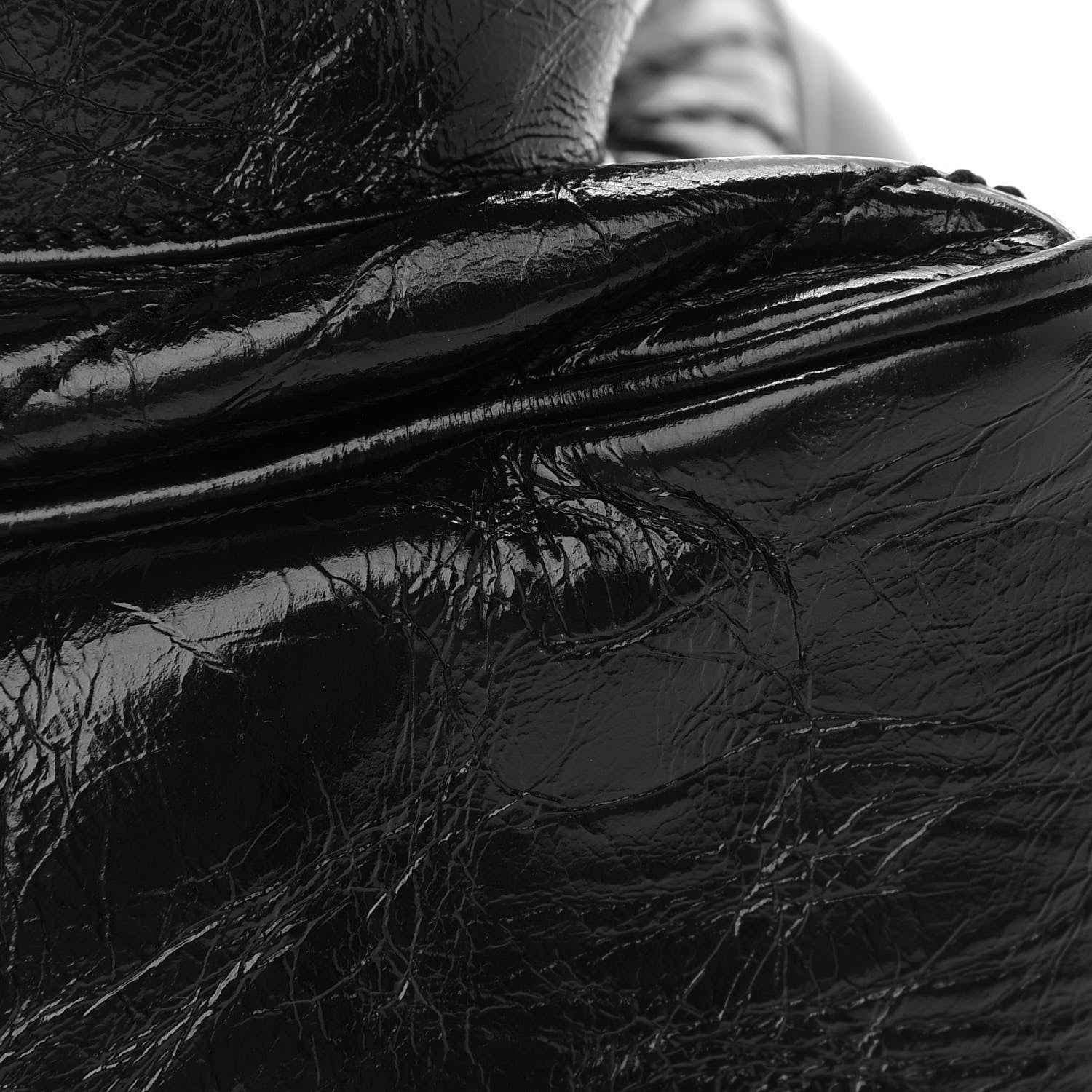 Saint Laurent Crinkled Calfskin Matelasse Monogram Large Niki Chain Satchel Black 9 of 12