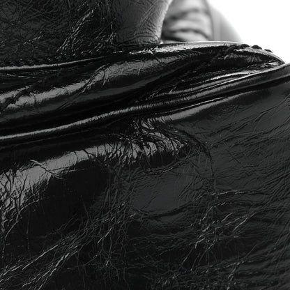 Saint Laurent Crinkled Calfskin Matelasse Monogram Large Niki Chain Satchel Black 9 of 12