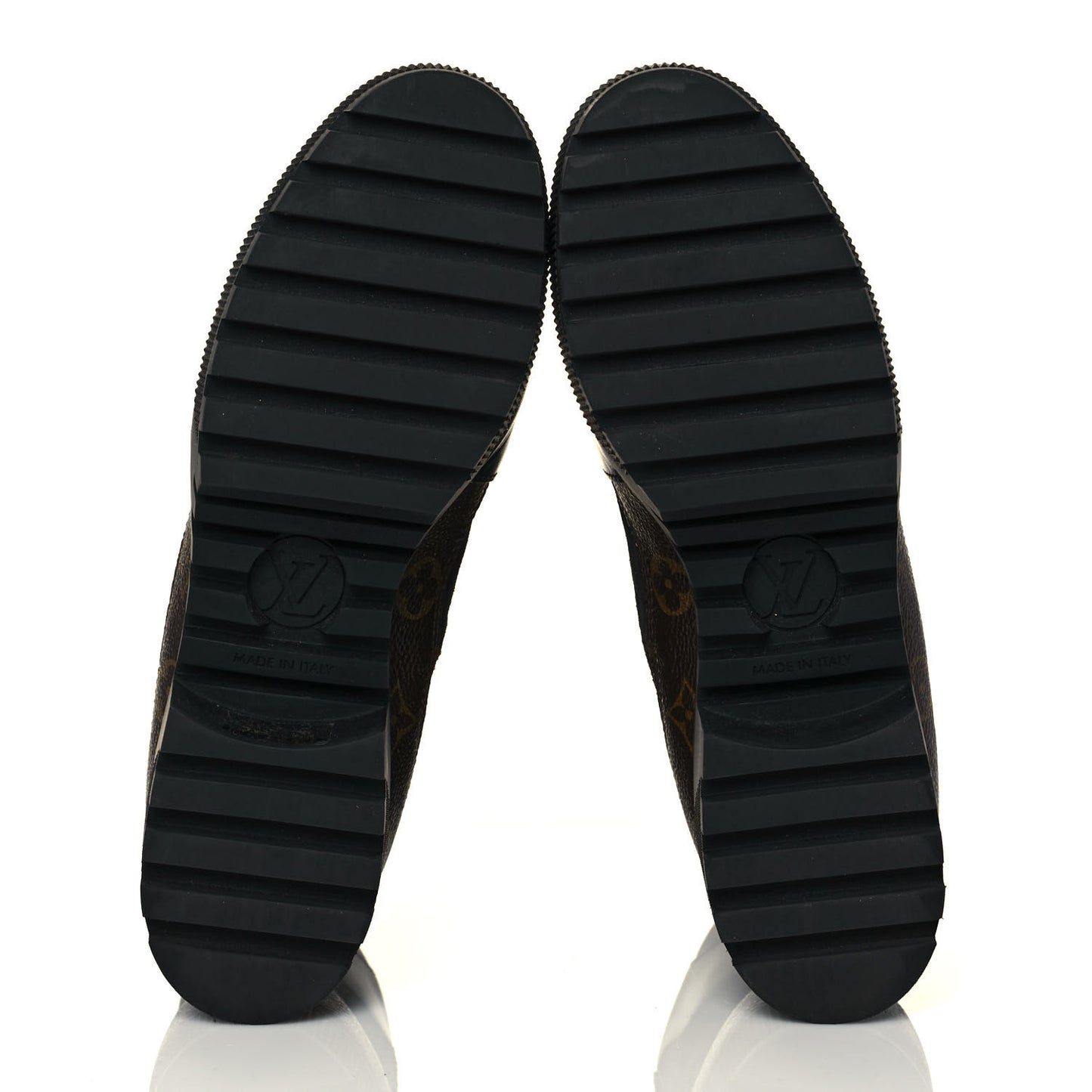 Suede Calfskin Monogram Laureate Platform Desert Boots 41 Black