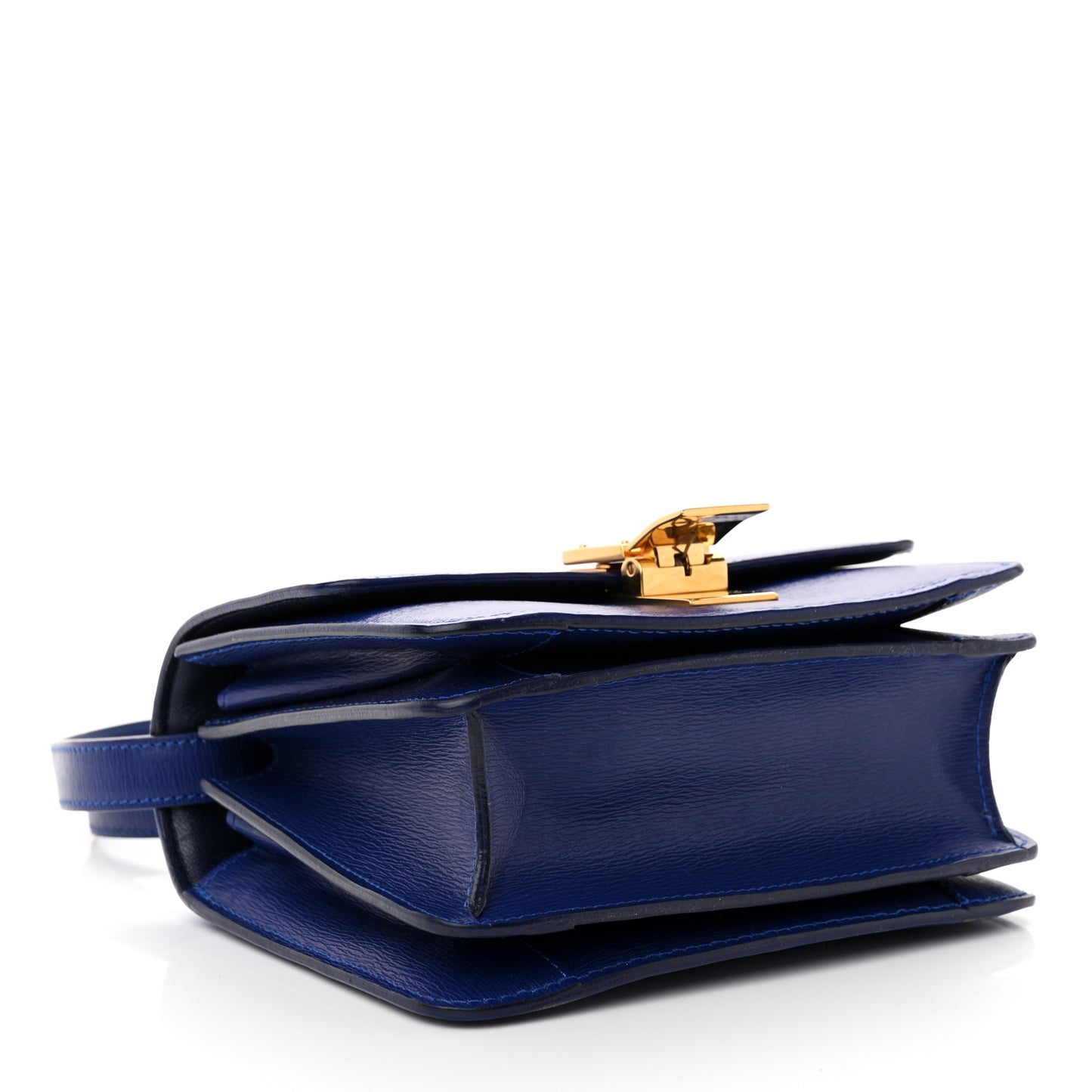 Liege Calfskin Small Classic Box Flap Bag Indigo
