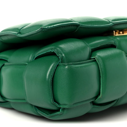 Bottega Veneta Lambskin Maxi Intreccio Padded Chain Cassette Crossbody Bag Racing Green 11 of 12