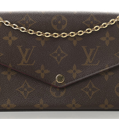 Louis Vuitton Monogram Pochette Felicie Chain Wallet Fuchsia 11 of 13