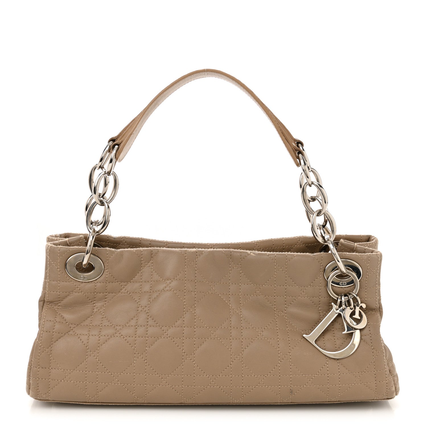 Christian Dior Lambskin Cannage Soft East West Tote Beige 1 of 12