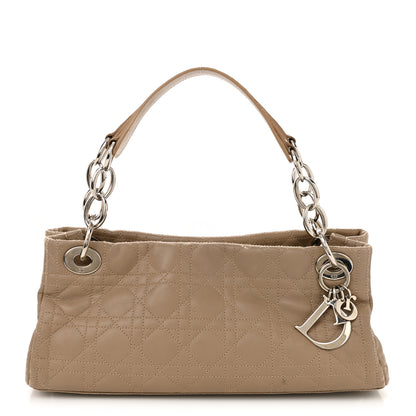 Christian Dior Lambskin Cannage Soft East West Tote Beige 1 of 12