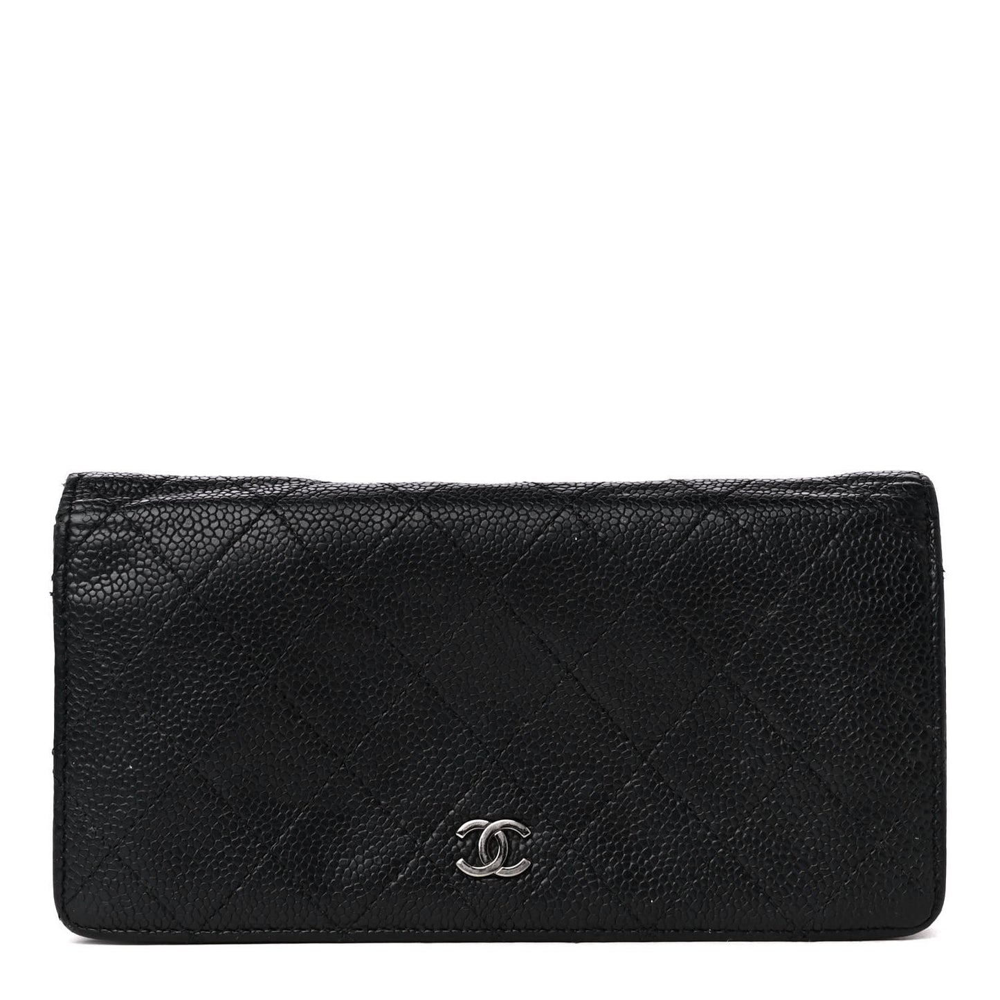 Caviar Quilted Yen Wallet Black