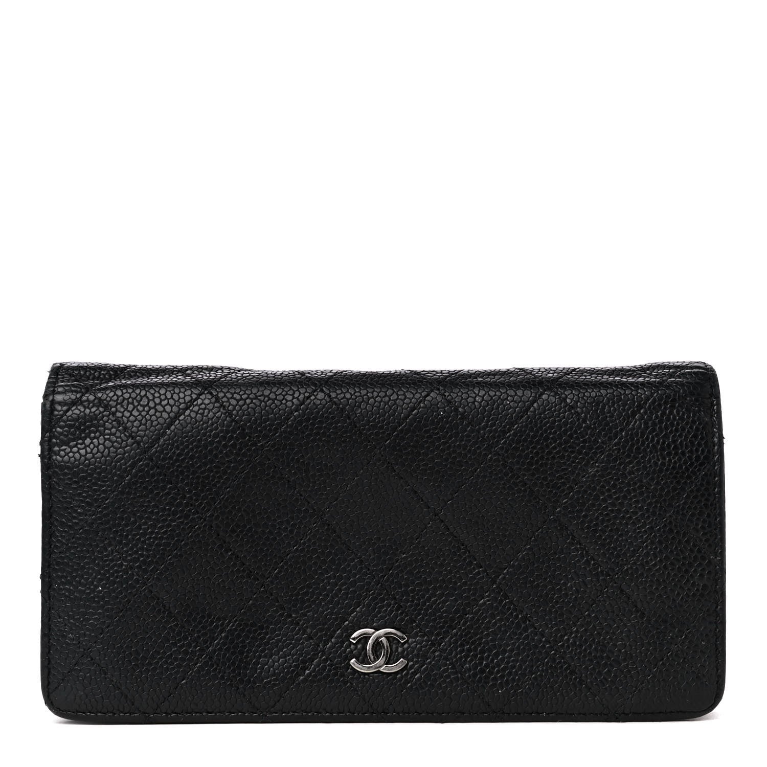 Chanel Caviar Quilted Yen Wallet Black 1 of 4