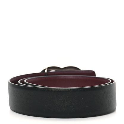 Chanel Calfskin CC Reversible Belt 70 Black Burgundy 2 of 5