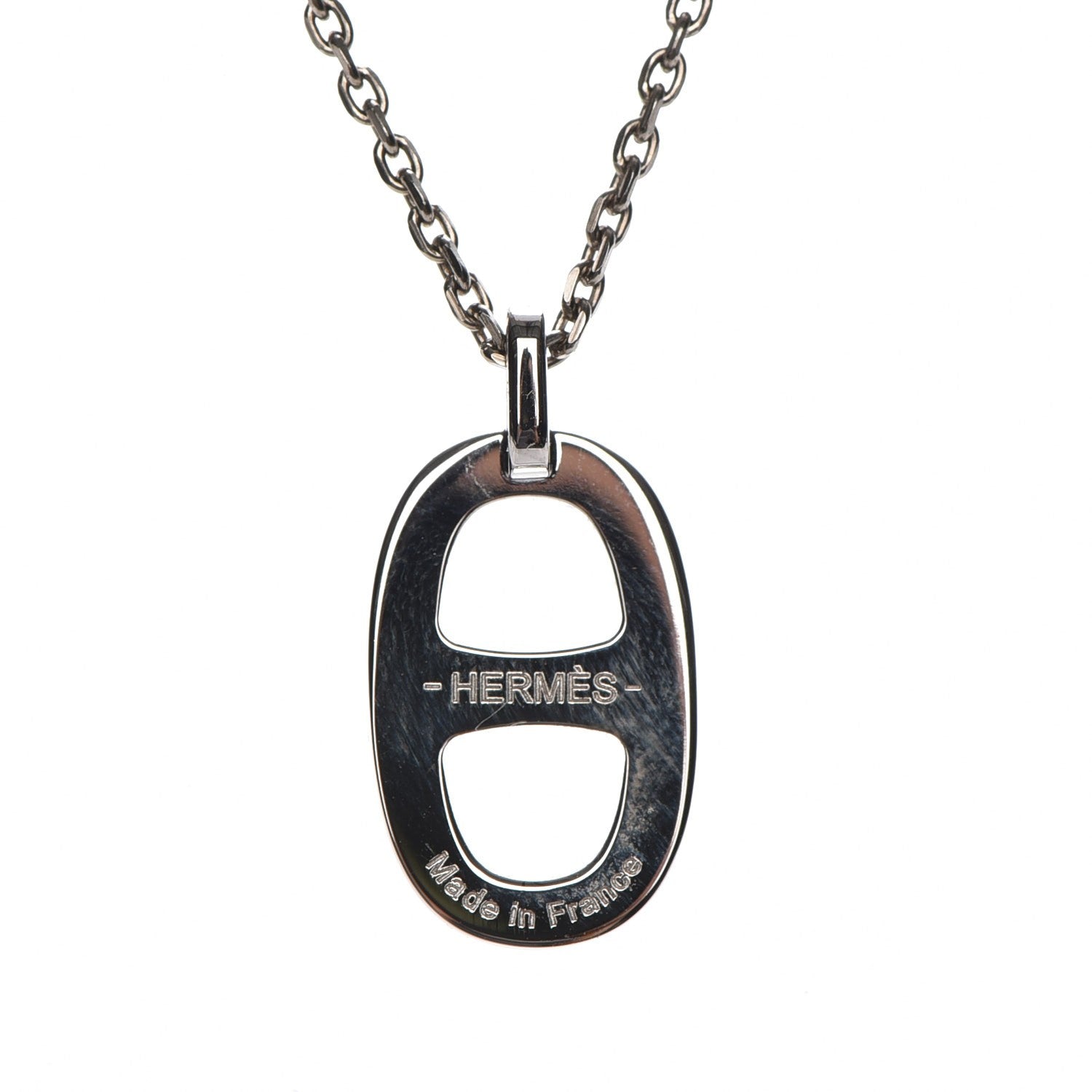 Hermes Lacquered Iliade Pendant Necklace Bleu Paradis 5 of 7