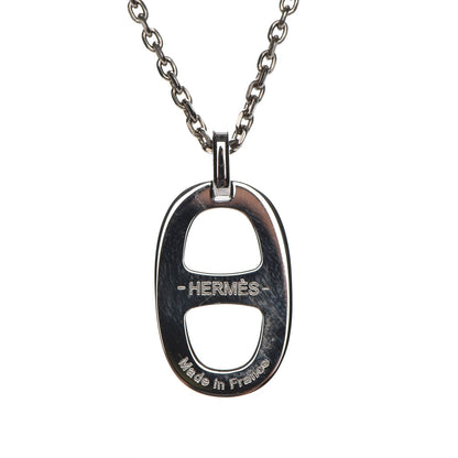 Hermes Lacquered Iliade Pendant Necklace Bleu Paradis 5 of 7