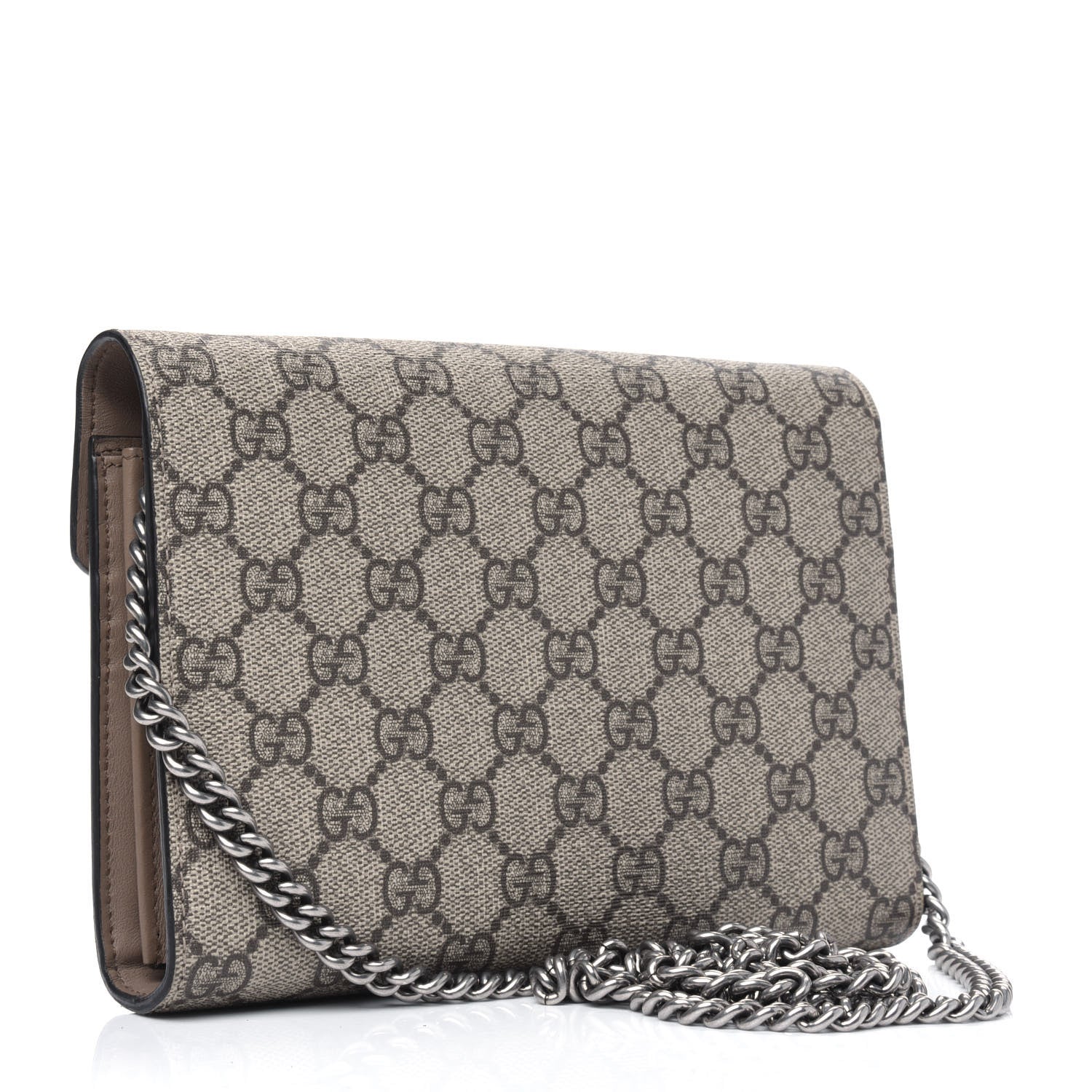 Gucci GG Supreme Monogram Mini Dionysus Chain Wallet Beige Taupe 2 of 5