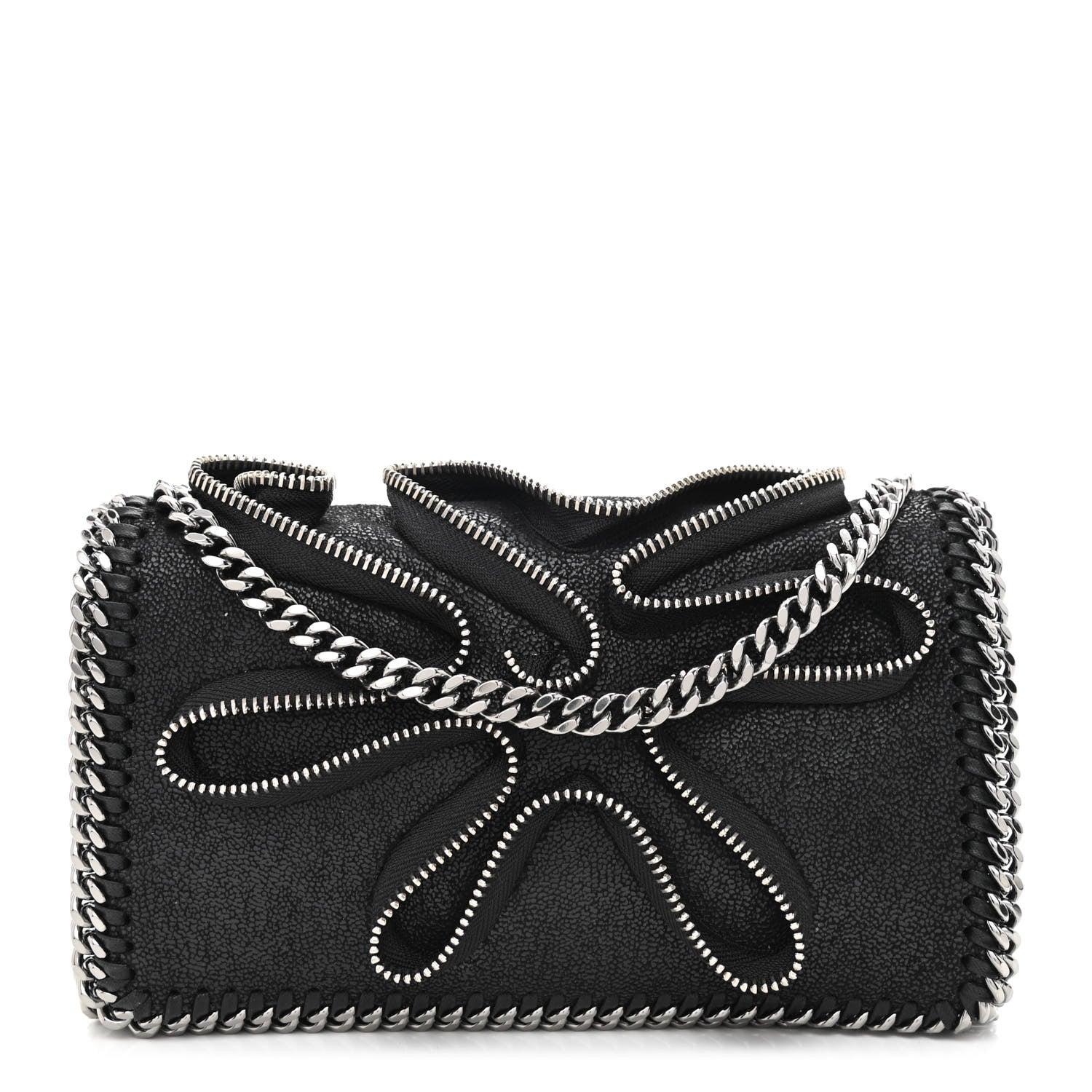Stella McCartney Shaggy Deer Falabella Zipper Crossbody Bag Black 1 of 10