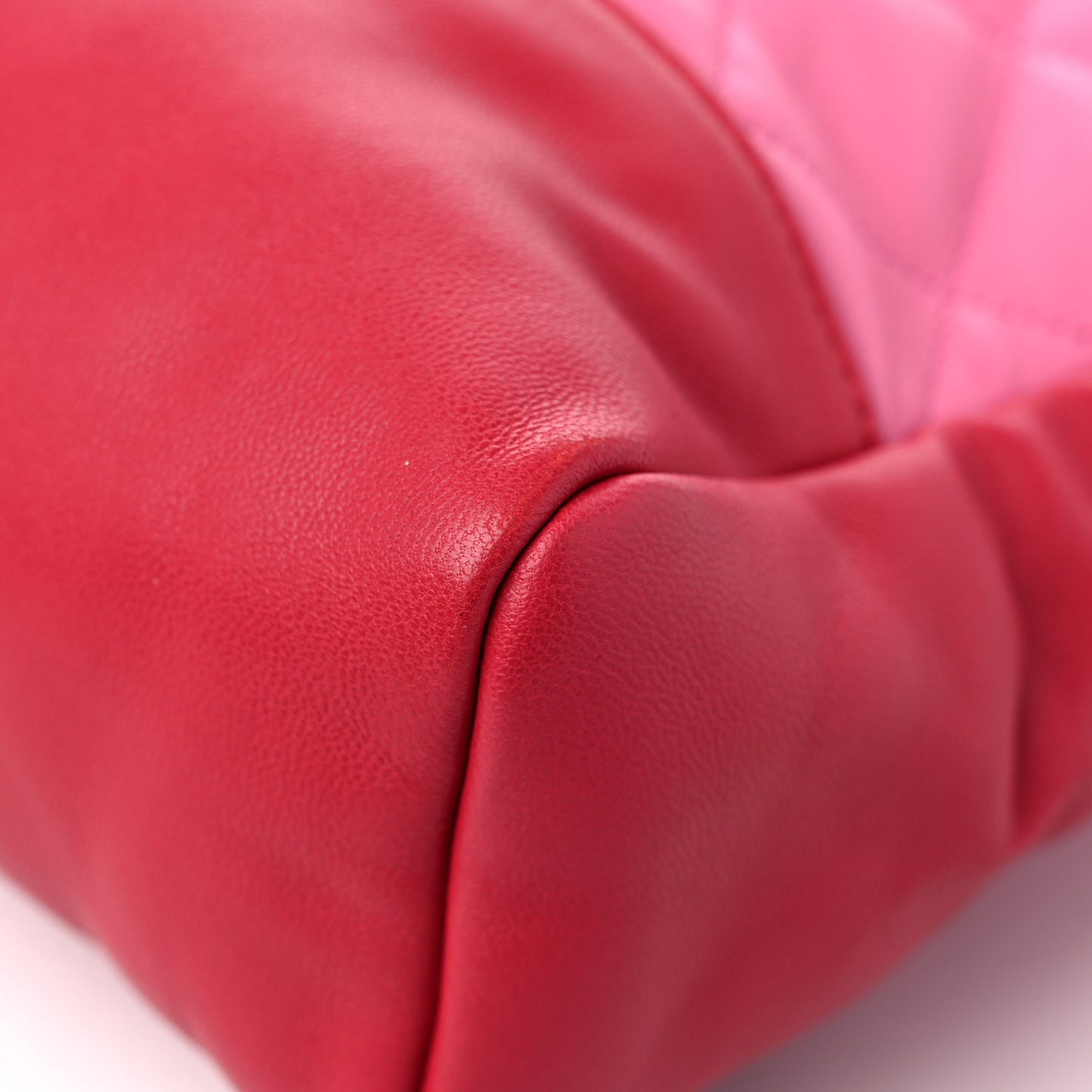 Lambskin Quilted Large 31 Shopping Bag Pink Light Red