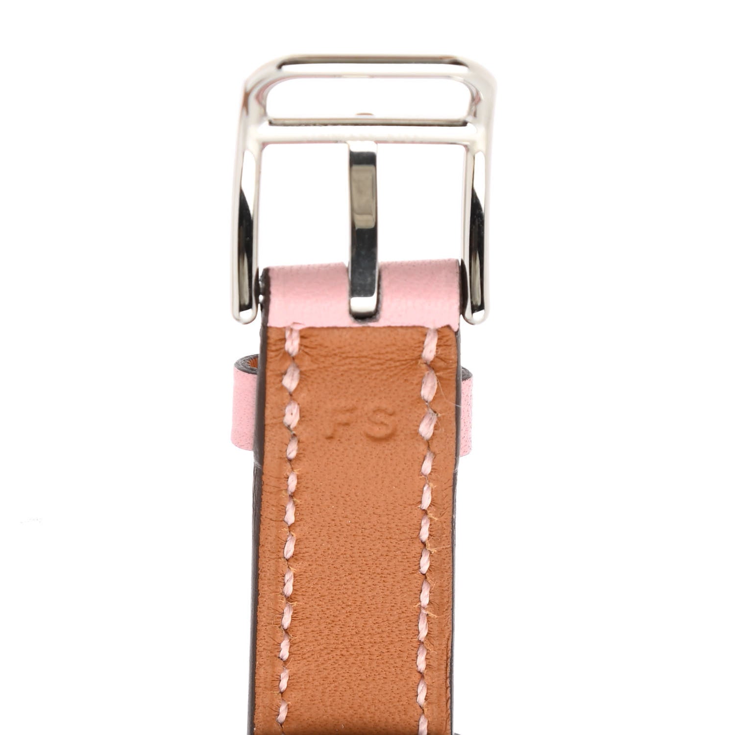 Hermes Swift Heure H Hour Watch PM Double Tour Strap Rose Sakura 4 of 5