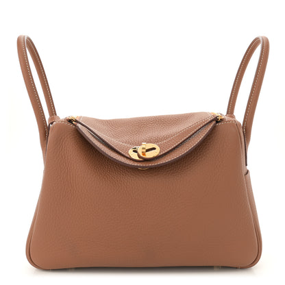 Hermes Taurillon Clemence Lindy 26 Gold 1 of 10
