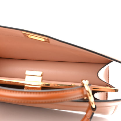Fendi Vitello King Luxor Shiny Nappa Medium Peekaboo I SEE U East West Satchel Brandy Light Rose 7 of 11
