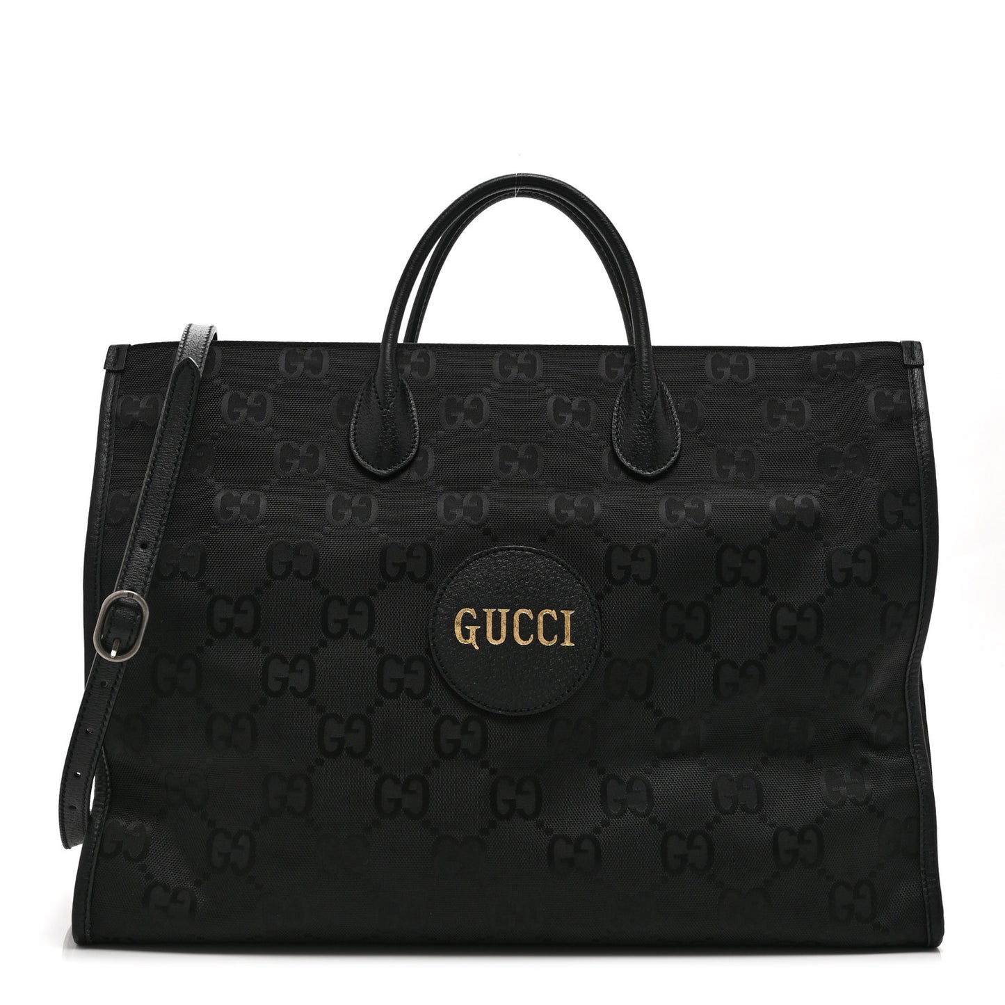 Econyl Nylon Monogram Large Off The Grid Tote Bag Black