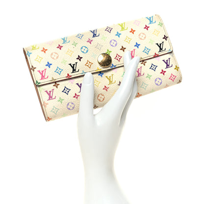 Louis Vuitton Monogram Multicolor Sarah Wallet White 2 of 13