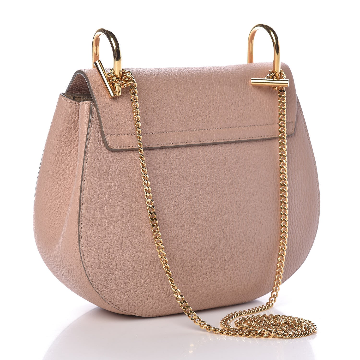Chloe Grained Lambskin Drew Shoulder Bag Cement Pink 3 of 15