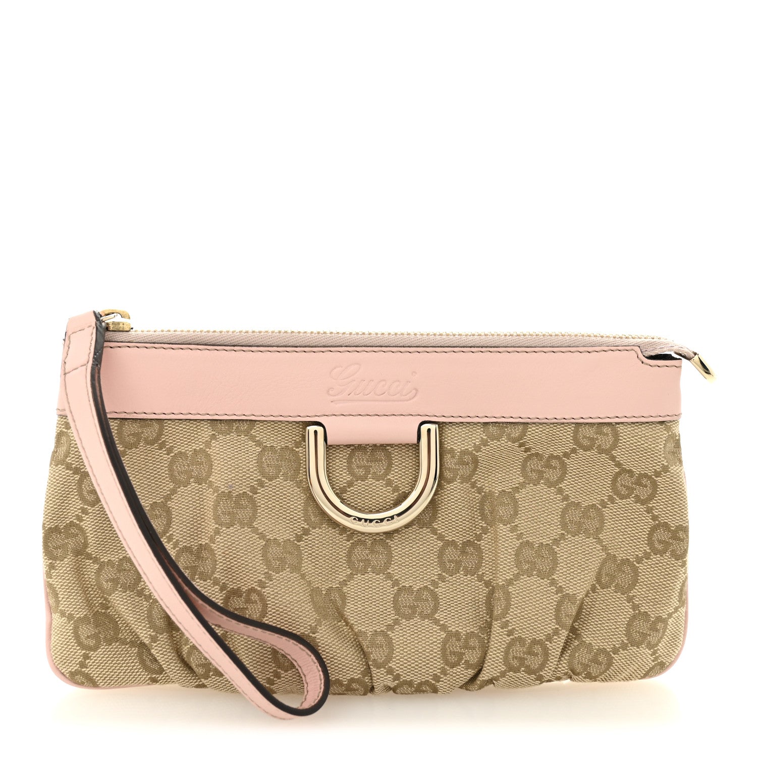 Gucci Monogram D Ring Wristlet Pink 1 of 8