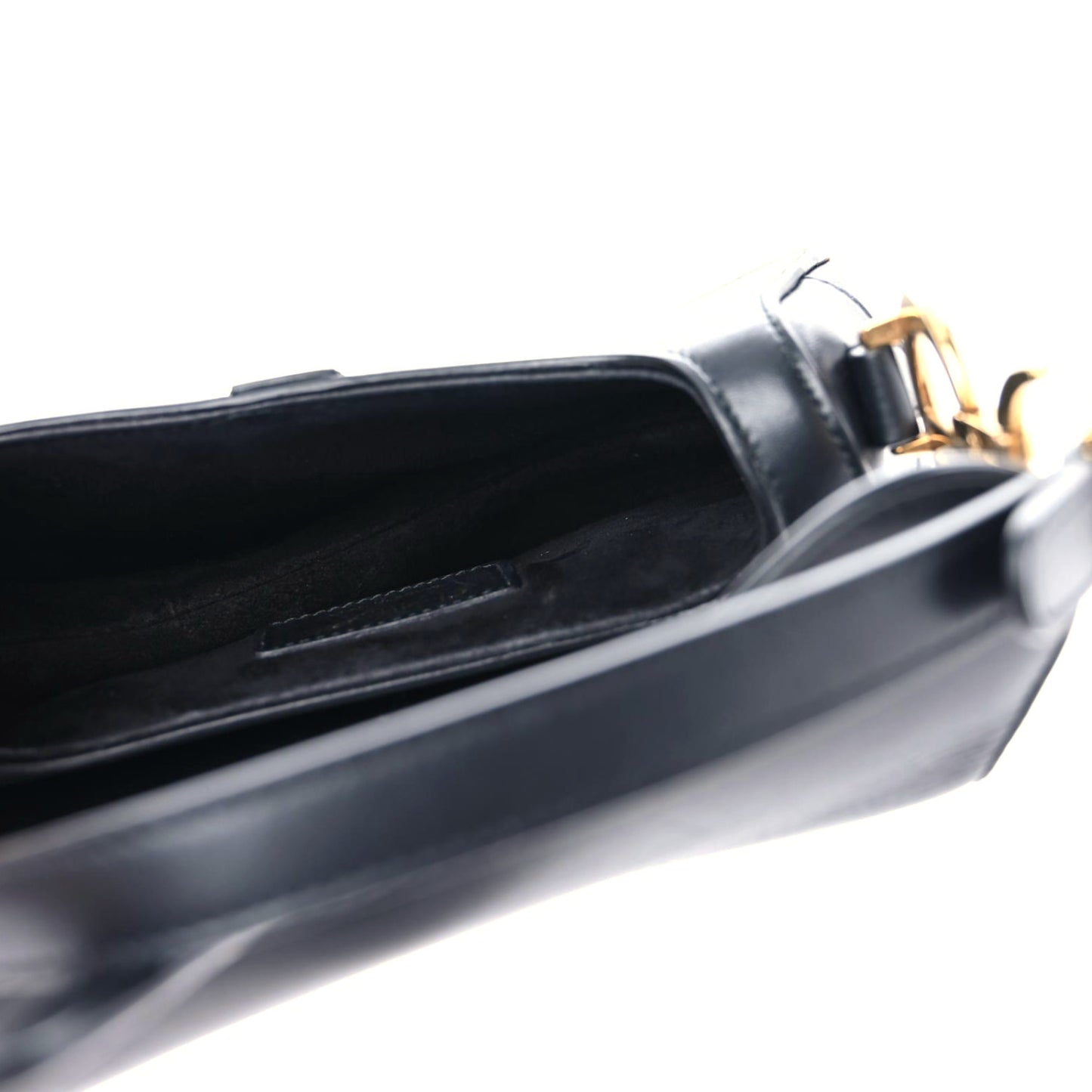 Calfskin Mini Saddle Bag Black