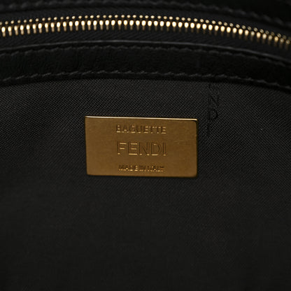 Fendi Shearling Vitello Dolce Macro FF 1974 Baguette Tobacco Black 6 of 9