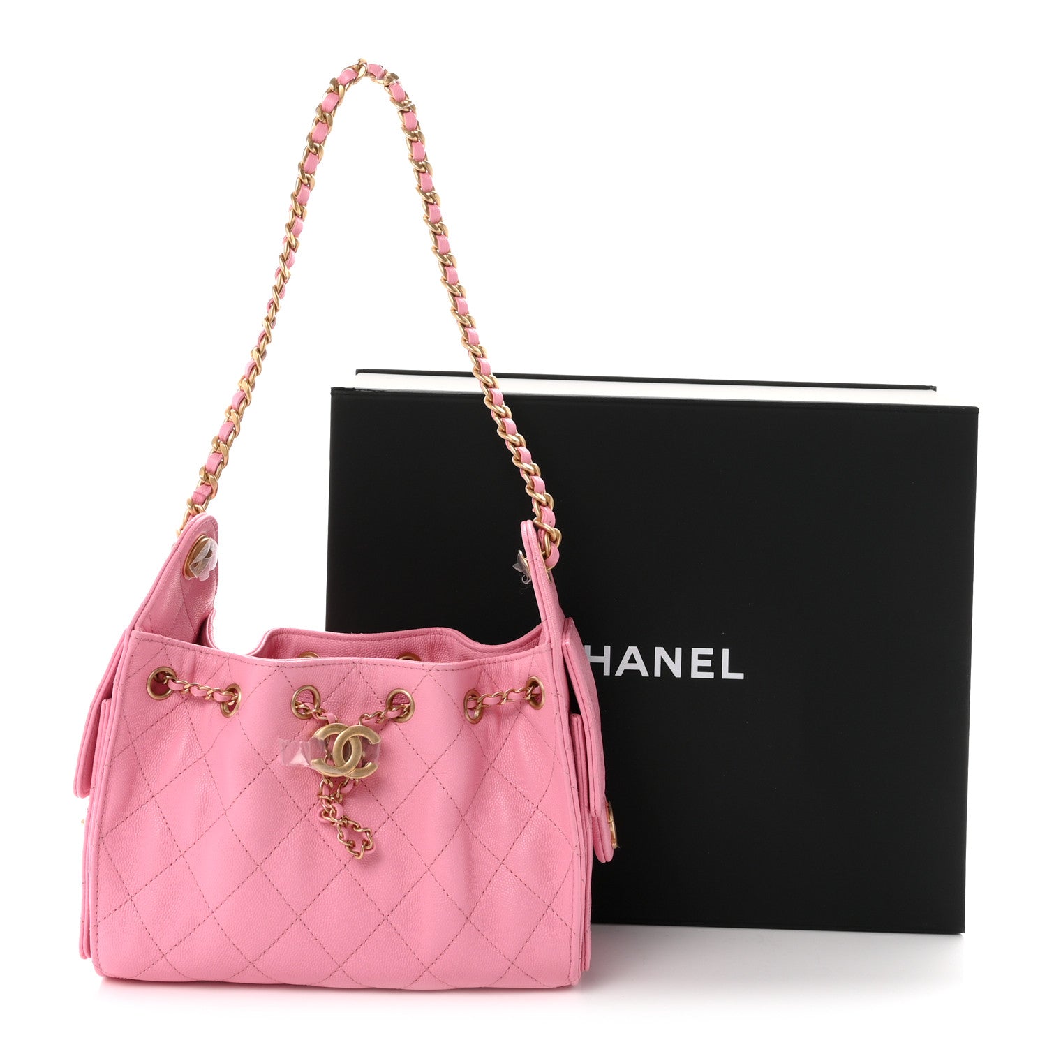 Chanel Caviar Quilted Mini Chanel 25 Handbag Pink 11 of 11