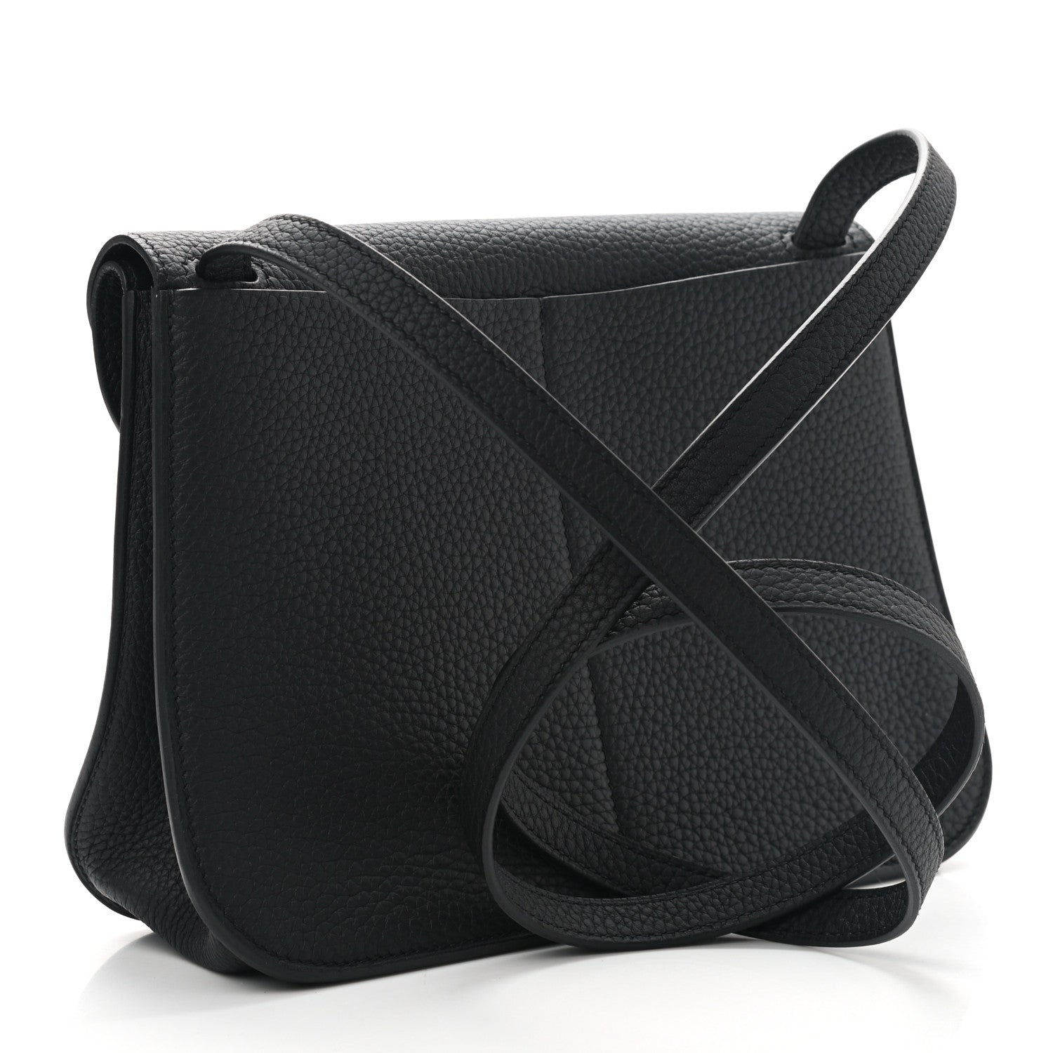 Hermes Taurillon Clemence Halzan 25 Black 3 of 10