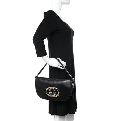 Gucci Calfskin Small Britt Shoulder Bag Black 3 of 9