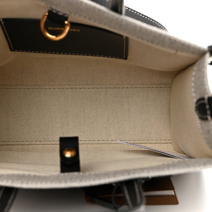 Burberry Canvas Smooth Calfskin Mini Two Tone Freya Tote Black 5 of 11