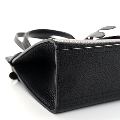 Gucci Calfskin Small GG Marmont Top Handle Bag Black 7 of 9