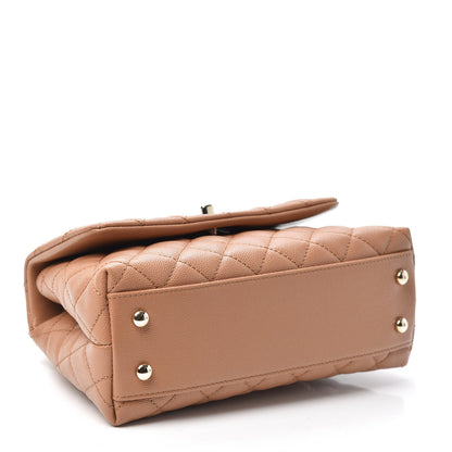 Chanel Caviar Quilted Mini Coco Handle Flap Brown 4 of 10