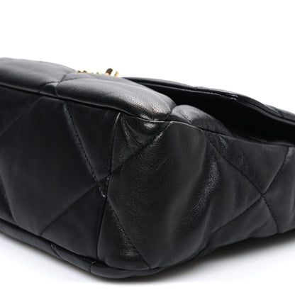 Chanel Lambskin Quilted Large Chanel 19 Flap Black 10 of 11