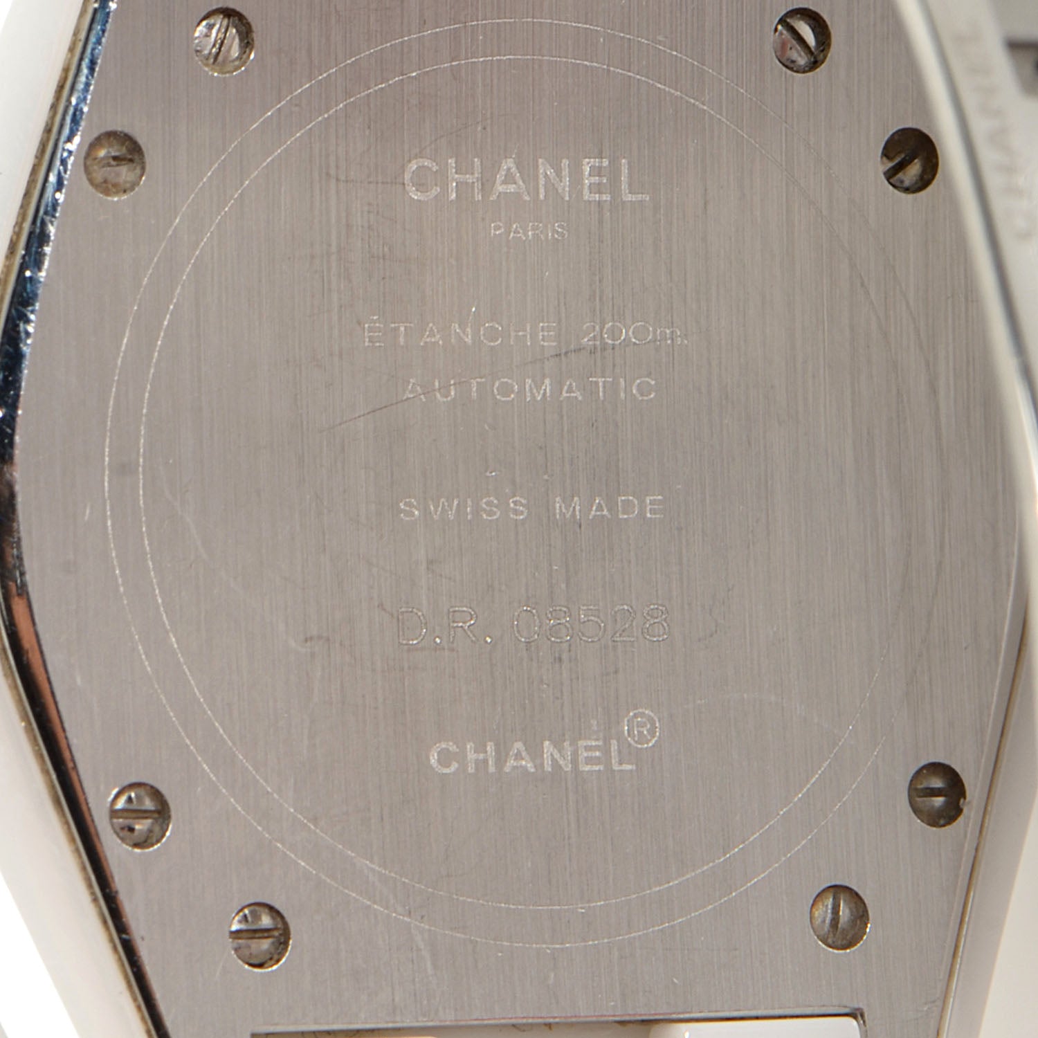 Chanel Stainless Steel Ceramic Diamond Pave Bezel 38mm J12 Automatic Watch White 4 of 5