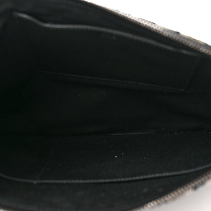 Christian Dior Oblique A4 Flat Pouch Clutch Blue 5 of 6