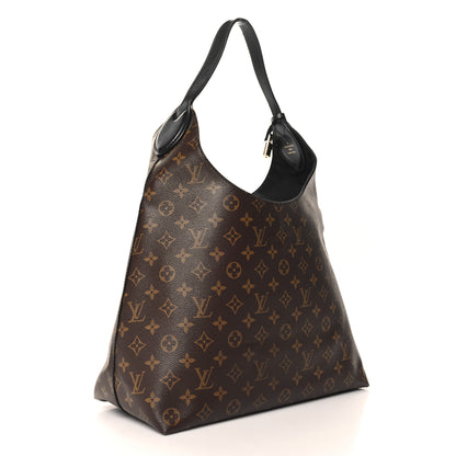 Louis Vuitton Monogram Flower Hobo Black 3 of 12