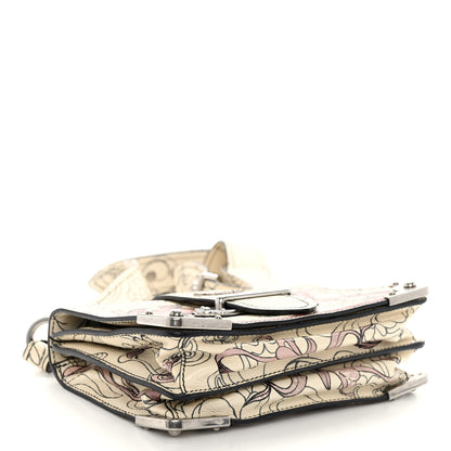 Prada X JAMES JEAN Glace Calfskin Rabbit Print Cahier Bag Opaline 4 of 13