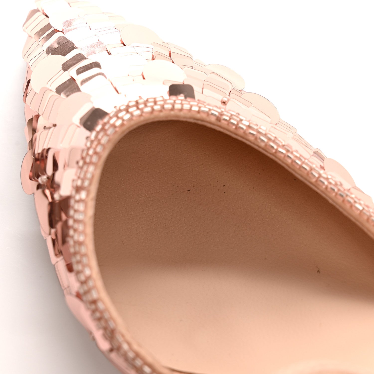 Fendi Organza Sequin Paillettes Colibri Lite 85mm Slingback Pumps 36 Nudo Baby Pink 9 of 10