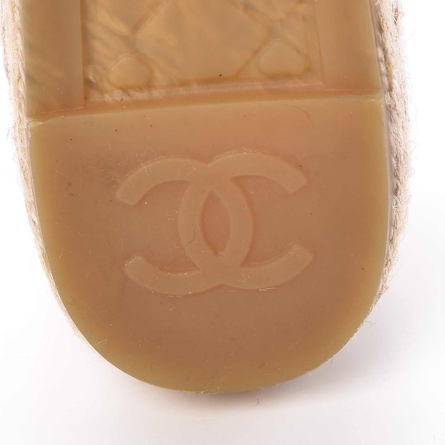 Lambskin CC Espadrilles 35 Beige Black