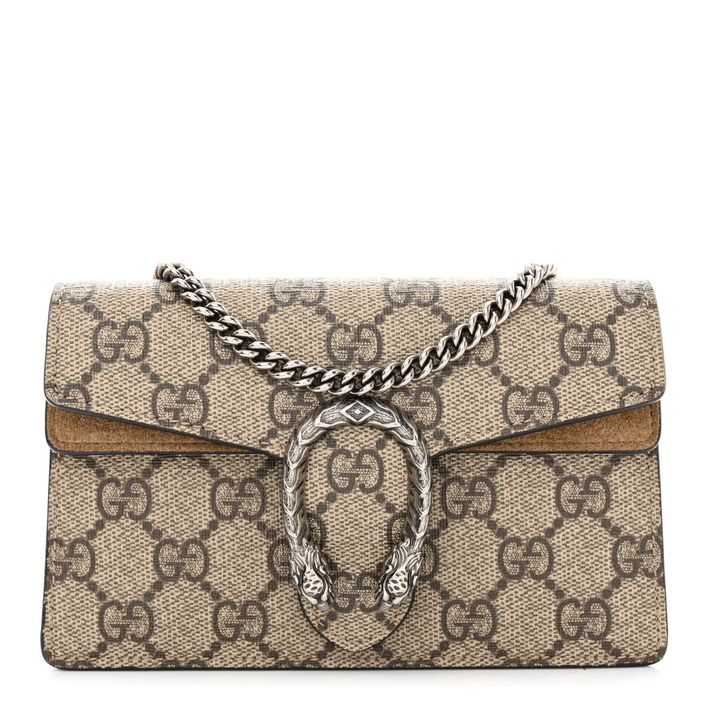 GG Supreme Monogram Super Mini Dionysus Shoulder Bag Taupe